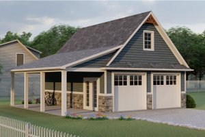 Dream House Plan - Craftsman Exterior - Front Elevation Plan #1064-16