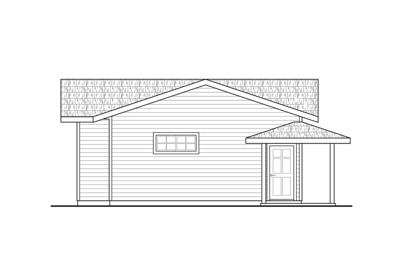 Architectural House Design - Exterior - Other Elevation 1 for Traditional House Plan #124-1267, 1 bath
