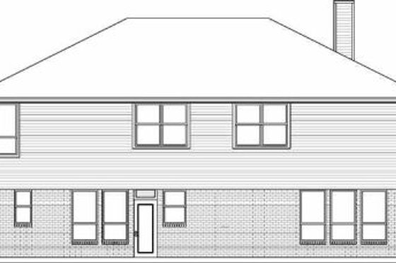 Exterior - Rear Elevation for Traditional House Plan #84-147 - 4 bed, 2.5 bath