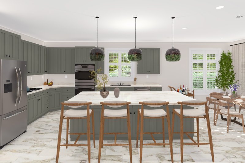 House Blueprint - Interior - Kitchen for Traditional House Plan #1060-367 - 1 bed, 1.5 bath