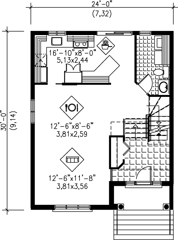 European Floor Plan - Main Floor Plan #25-2142