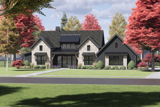 Exterior - Front Elevation 6 for European House Plan #1096-85 - 4 bed, 3.5 bath