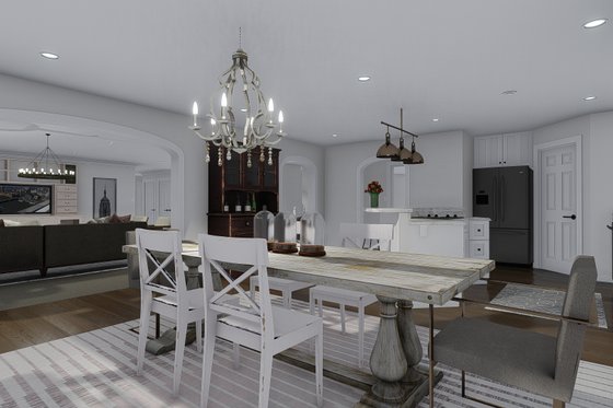 Interior - Dining Room 1 for Ranch House Plan #1060-13 - 6 bed, 3 bath