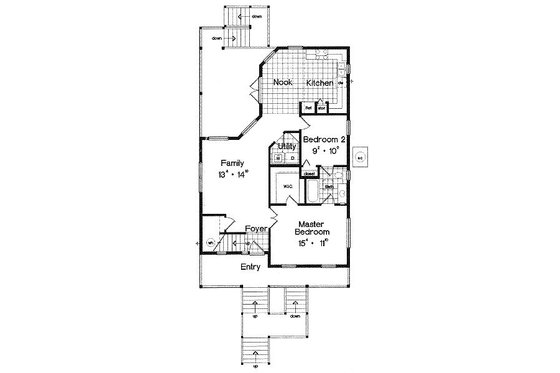 Floor Plan - Main Floor for Beach House Plan #417-123 - 4 bed, 2 bath