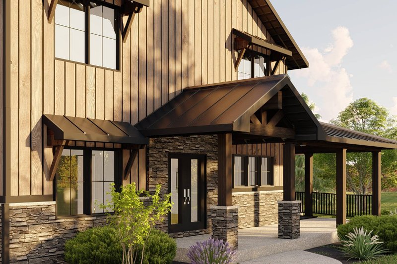 Home Plan - Exterior - Covered Porch for Country House Plan #1064-217 - 2 bed, 3.5 bath