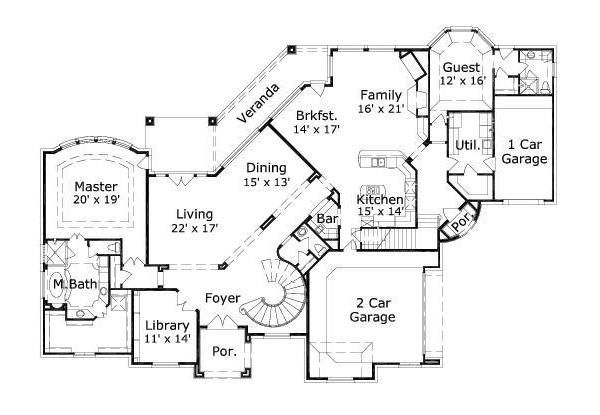 European Floor Plan - Main Floor Plan #411-274