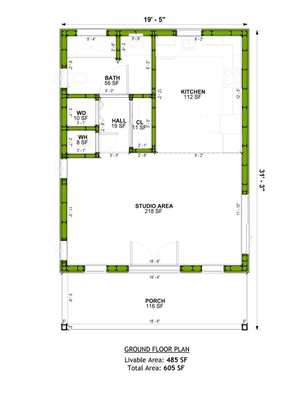 Architectural House Design - Ranch Floor Plan - Main Floor Plan #1106-114