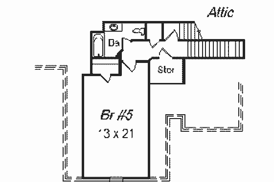 Floor Plan - Upper Floor for European House Plan #329-297 - 5 bed, 3.5 bath