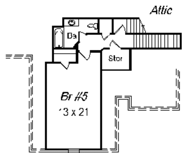 European Floor Plan - Upper Floor Plan #329-297