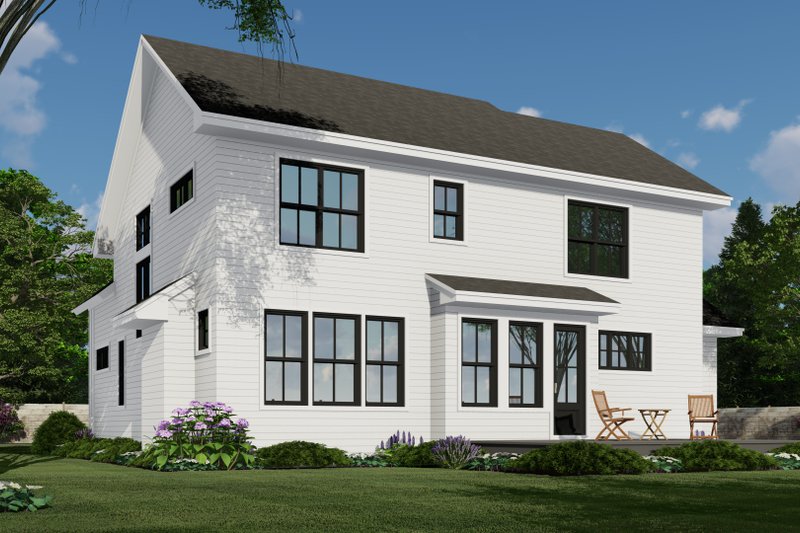 House Blueprint - Exterior - Rear Elevation 2 for Farmhouse House Plan #51-1200 - 3 bed, 2.5 bath