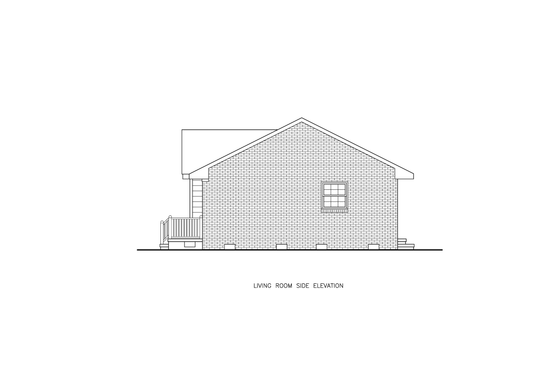 Exterior - Front Elevation 5 for Classical House Plan #54-613 - 3 bed, 2 bath