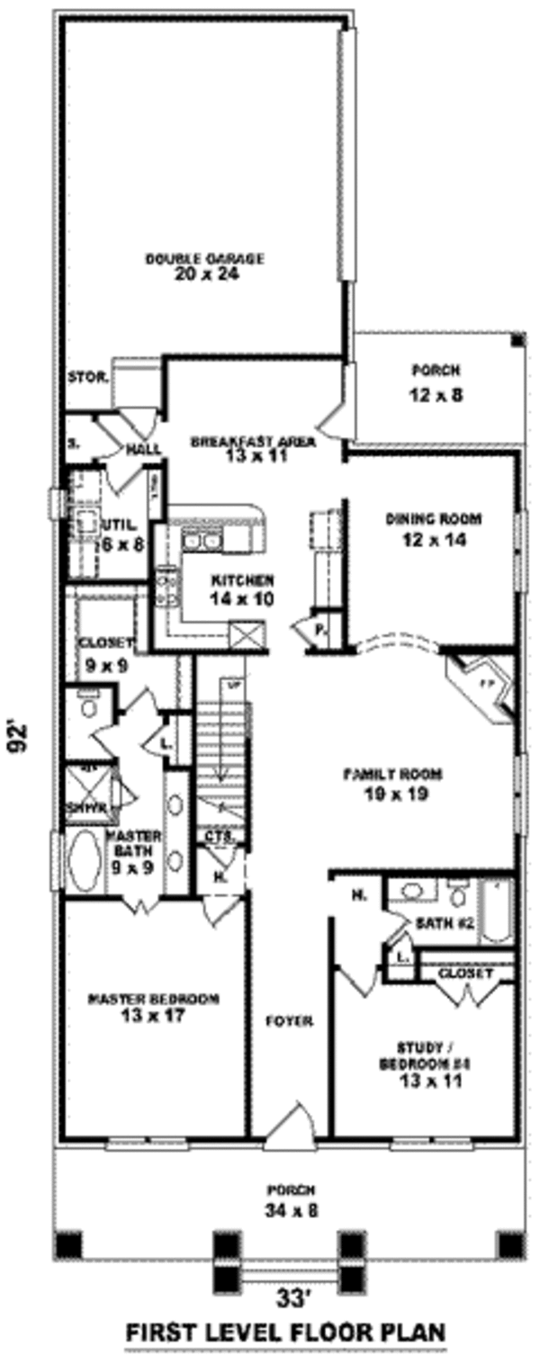Bungalow Floor Plan - Main Floor Plan #81-949