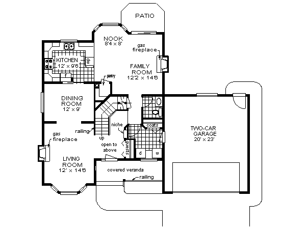Architectural House Design - Traditional Floor Plan - Main Floor Plan #18-256