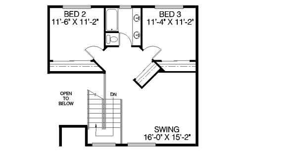 Home Plan - Traditional Floor Plan - Upper Floor Plan #60-173