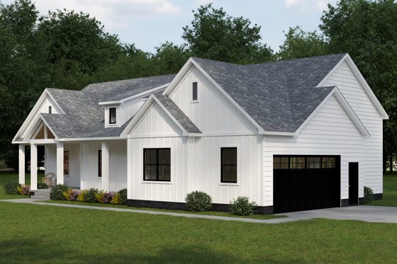 Exterior - Front Elevation 4 for Country House Plan #1089-34 - 3 bed, 2 bath