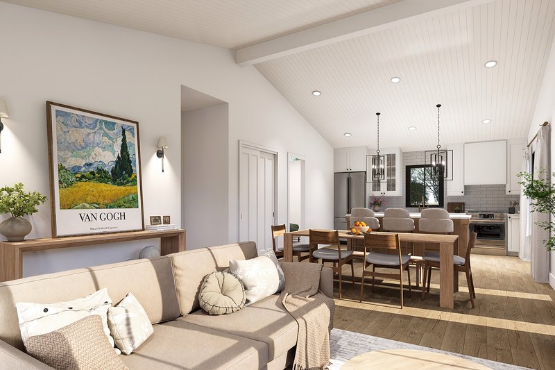Architectural House Design - Interior - Family Room 1 for Cottage House Plan #23-2887 - 2 bed, 1 bath