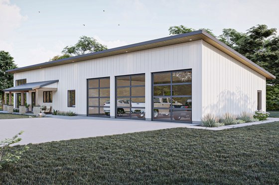 Exterior - Other Elevation 1 for Barndominium House Plan #455-251 - 4 bed, 2 bath