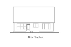 Exterior - Rear Elevation for Craftsman House Plan #53-539 - 3 bed, 2.5 bath