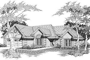 European Exterior - Front Elevation Plan #329-220