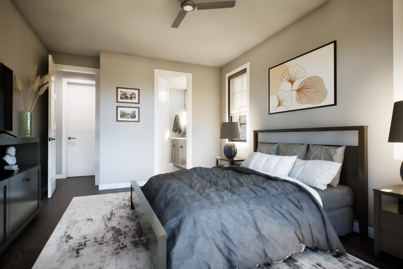 Architectural House Design - Interior - Master Bedroom 1 for Farmhouse House Plan #48-1218 - 3 bed, 2 bath