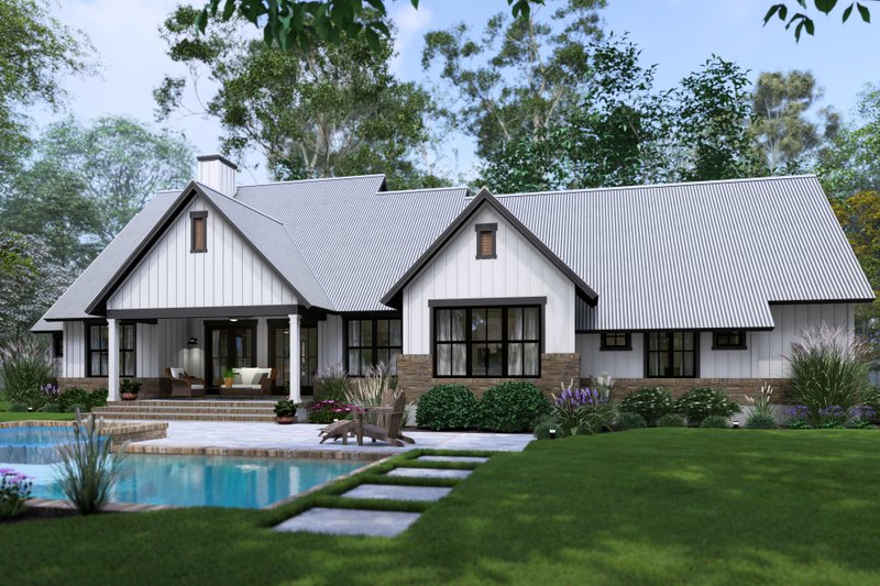House Design - Exterior - Rear Elevation 7 for Cottage House Plan #120-290 - 4 bed, 3.5 bath