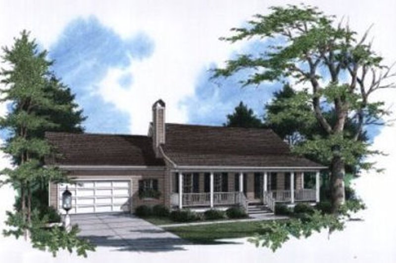 Architectural House Design - Country Exterior - Front Elevation Plan #41-105