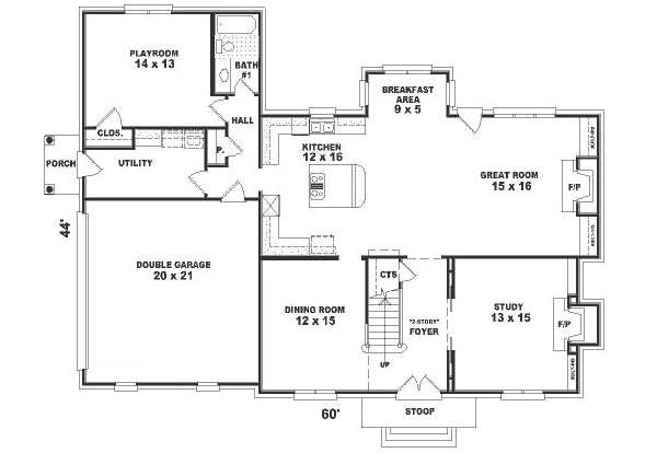 Southern Floor Plan - Main Floor Plan #81-297