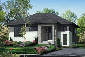 Contemporary Exterior - Front Elevation Plan #25-4334