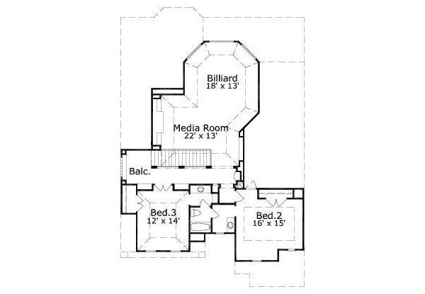 European Floor Plan - Upper Floor Plan #411-857
