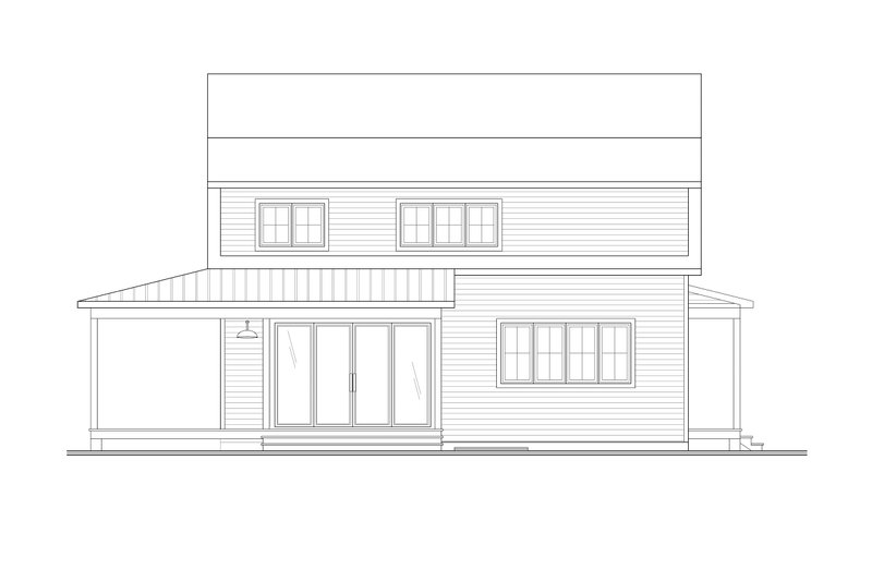 Dream House Plan - Exterior - Rear Elevation 2 for Farmhouse House Plan #23-2764 - 5 bed, 2.5 bath