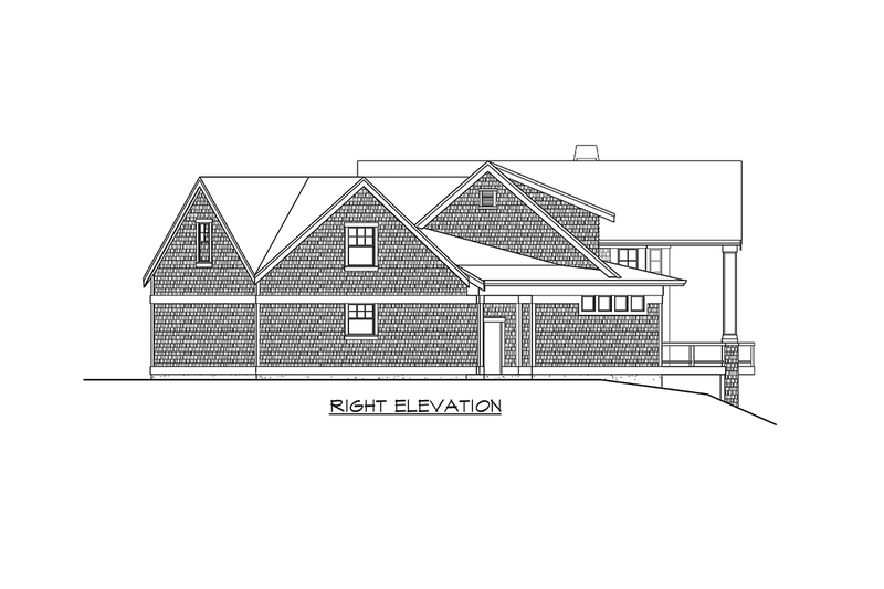 Dream House Plan - Exterior - Other Elevation 3 for Craftsman House Plan #132-184 - 4 bed, 4.5 bath