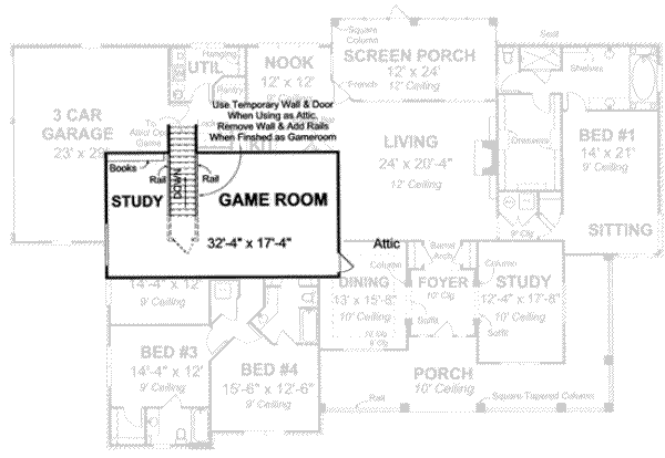 Home Plan - Country Floor Plan - Upper Floor Plan #20-1682