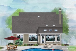 Exterior - Rear Elevation for Cottage House Plan #929-1104 - 4 bed, 3.5 bath
