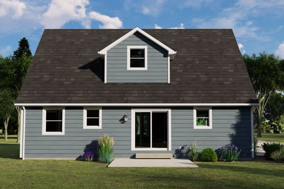 Exterior - Rear Elevation for Cottage House Plan #1064-22 - 3 bed, 2.5 bath