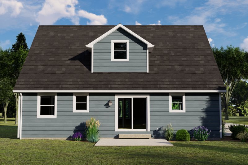 House Design - Exterior - Rear Elevation for Cottage House Plan #1064-22 - 3 bed, 2.5 bath