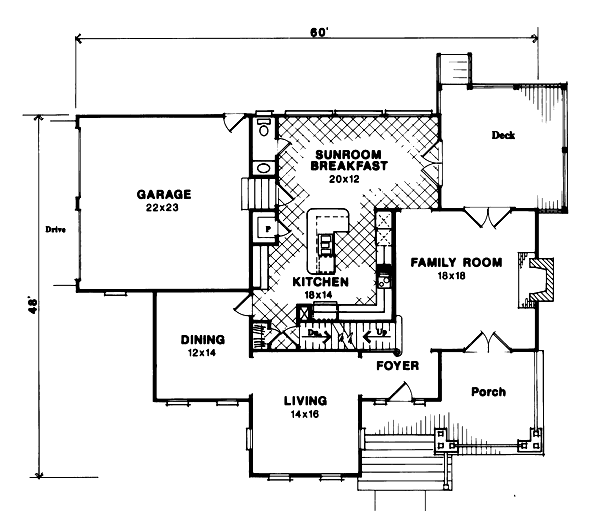 House Design - Traditional Floor Plan - Main Floor Plan #41-172