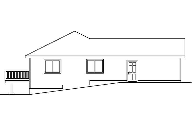 Home Plan - Exterior - Other Elevation for Ranch House Plan #124-548 - 3 bed, 2 bath