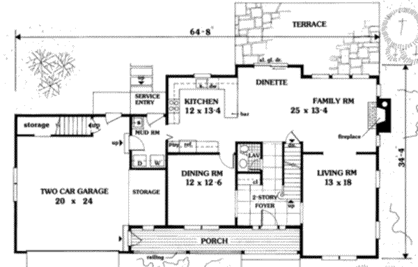 Dream House Plan - European Floor Plan - Main Floor Plan #3-215
