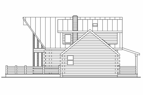 Exterior - Other Elevation 2 for Cabin House Plan #124-264 - 3 bed, 2.5 bath