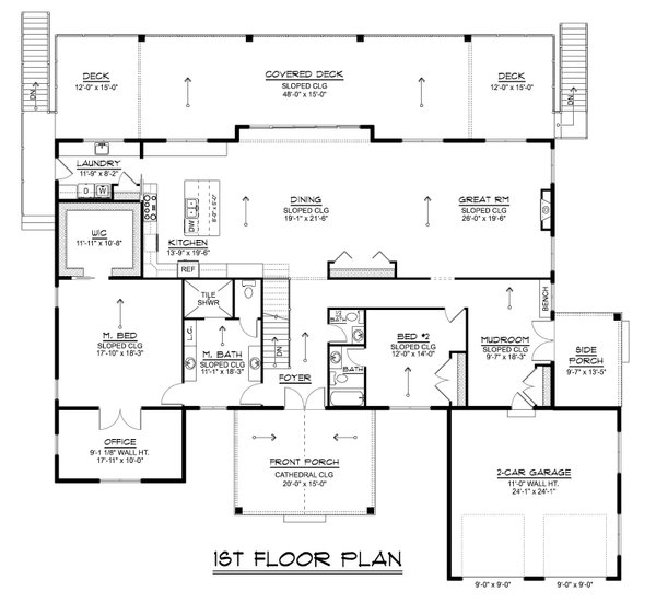 Home Plan - Contemporary Floor Plan - Main Floor Plan #1064-405