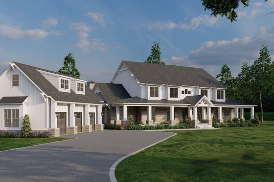 Exterior - Other Elevation 3 for Farmhouse House Plan #923-377 - 4 bed, 3.5 bath