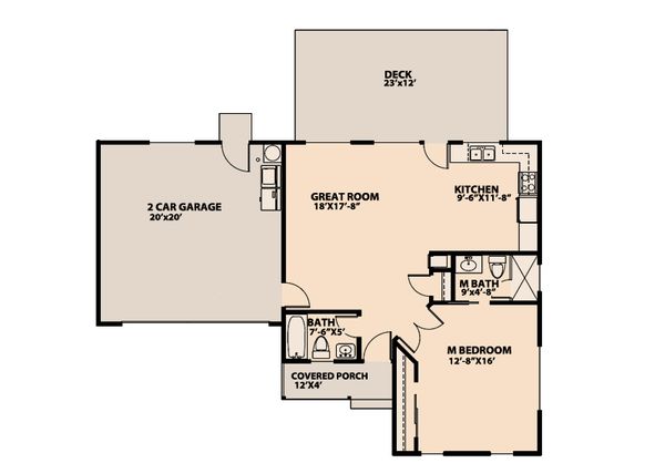 Craftsman Floor Plan - Main Floor Plan #515-10