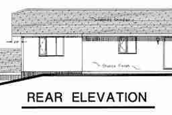 Exterior - Rear Elevation for Traditional House Plan #18-9051 - 3 bed, 1.5 bath