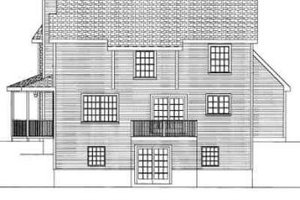 Exterior - Rear Elevation for Country House Plan #75-109 - 3 bed, 2.5 bath