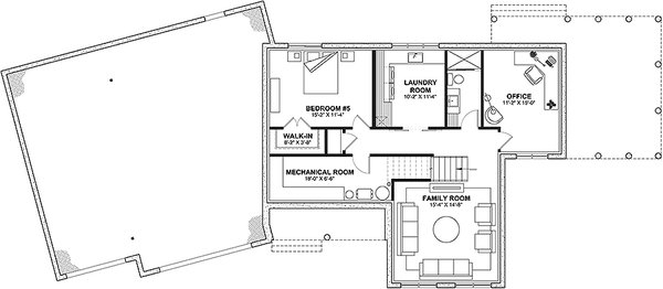 Farmhouse Floor Plan - Lower Floor Plan #23-2785