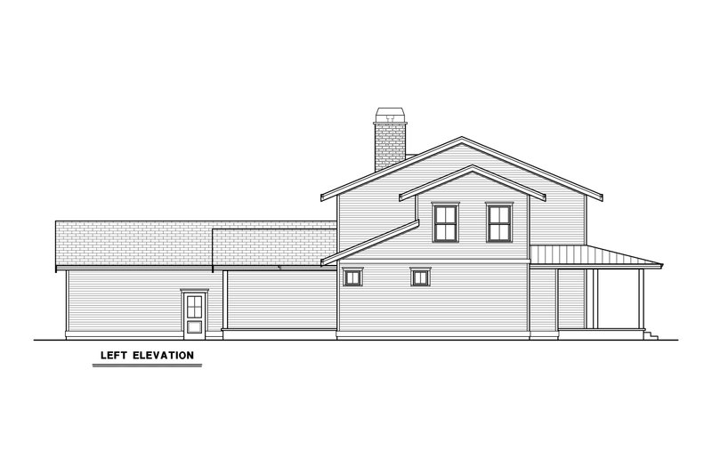 House Blueprint - Exterior - Other Elevation for Farmhouse House Plan #1070-268 - 4 bed, 2.5 bath