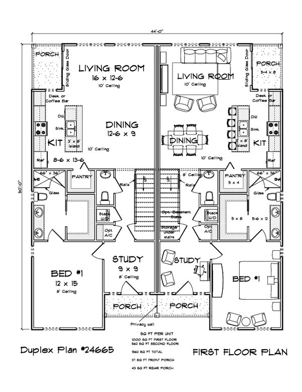 Architectural House Design - Floor Plan - Main Floor for Traditional House Plan #513-2458 - 3 bed, 2 bath