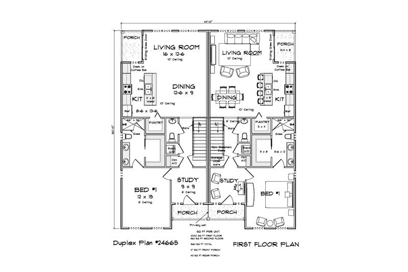 Architectural House Design - Floor Plan - Main Floor for Traditional House Plan #513-2458 - 3 bed, 2 bath