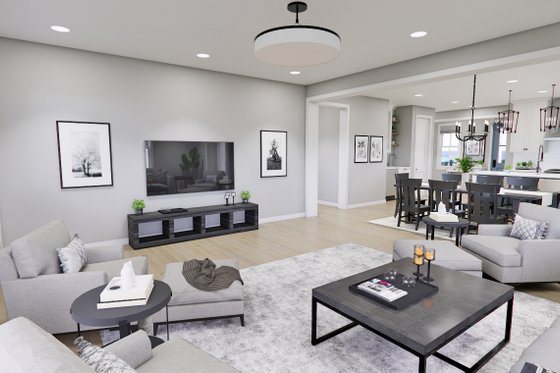 Interior - Family Room 3 for Farmhouse House Plan #51-1278 - 4 bed, 4.5 bath