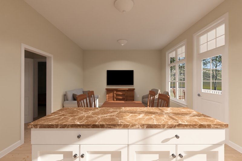Home Plan - Interior - Family Room 1 for Cottage House Plan #513-2411 - 2 bed, 2 bath